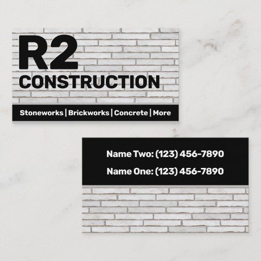 建築ストネマソンブリックワークスカスタム 名刺 (正面/裏面)