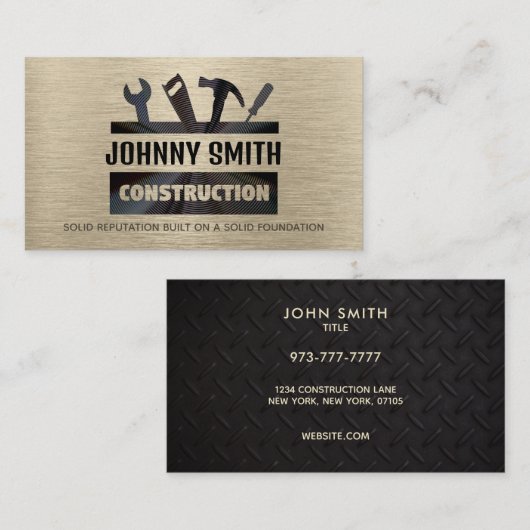 建築スローガンズビジネスカード 名刺 (正面/裏面)