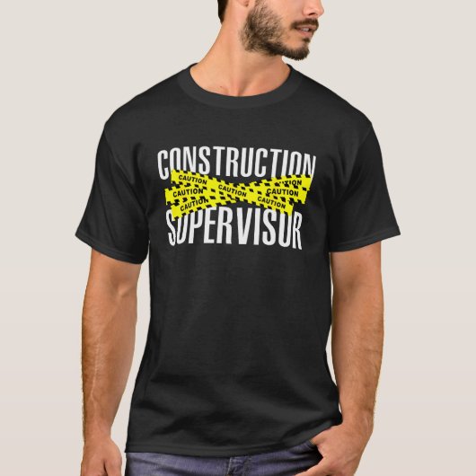 建築スーパーバイザロードワーカー建築W Tシャツ (正面)