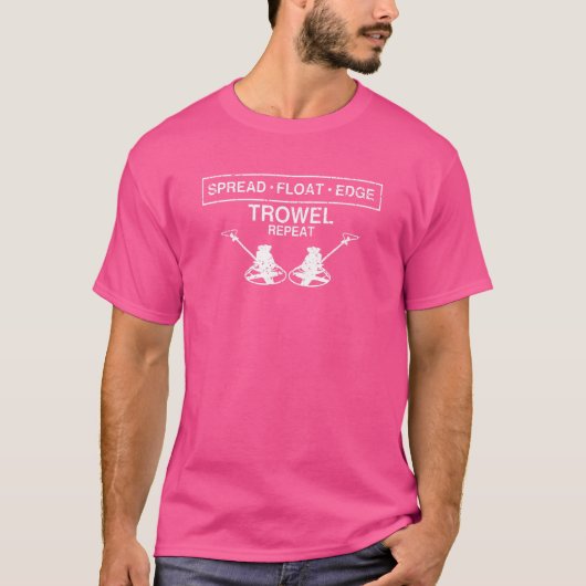 建築セメント原盤用メンズコンクリートフィニッシャ Tシャツ (正面)