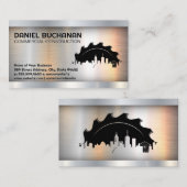 建築ソーシティロゴ |メタリック 名刺 (正面/裏面)