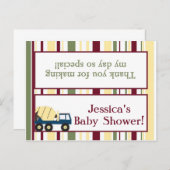 建築ゾーンベビーシャワーグディーバッグトッパー インビテーションポストカード (正面/裏面)