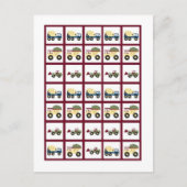 建築ゾーン赤ちゃんシャワービンゴカードマーカー インビテーションポストカード (正面)