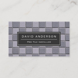 建築タイルインストーラスタイリッシュ簡単カスタマイズ 名刺