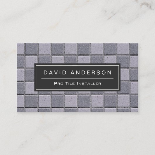 建築タイルインストーラスタイリッシュ簡単カスタマイズ 名刺 (正面)