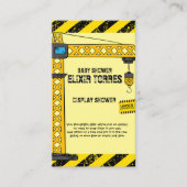 建築タワークレーンのベビーシャワー エンクロージャーカード (正面)