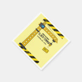 建築タワークレーンのベビーシャワー スタンダードカクテルナプキン (角)