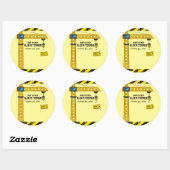 建築タワークレーンのベビーシャワー ラウンドシール (シート)