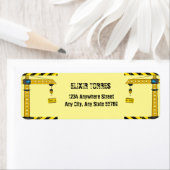 建築タワークレーンのベビーシャワー ラベル (インサイチュ)