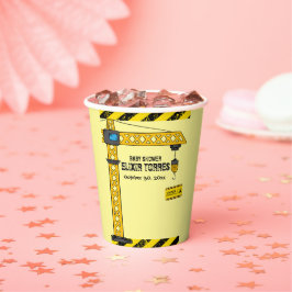 建築タワークレーンのベビーシャワー 紙コップ