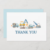 建築ダイガーとトラック、サンキューカード サンキューカード (正面/裏面)