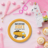 建築ダンパートラック誕生日 ペーパープレート (パーティー)