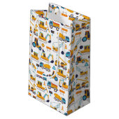 建築ダンプトラックのパターンパーティー スモールペーパーバッグ (裏面アングル)