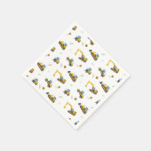 建築ダンプトラックのパーティー装飾 スタンダードカクテルナプキン (角)