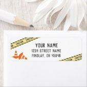 建築ダンプトラックの誕生日アドレス ラベル (インサイチュ)