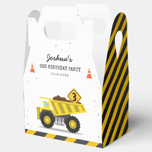 建築ダンプトラックキッズ任意の年齢誕生日 フェイバーボックス (オープン)