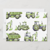 建築ダンプトラックキッズ2ndバースデーフォト 招待状 (裏面)