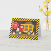 建築ダンプトラックサンキューカード カード (黄色い花)