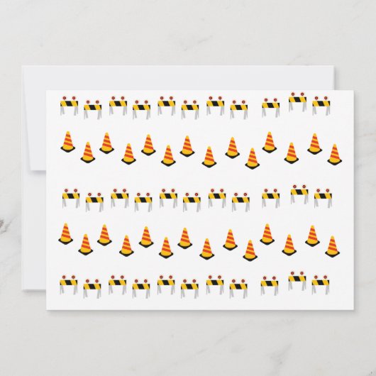 建築ダンプトラックディガー誕生日パーティー 招待状 (裏面)