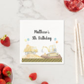 建築ダンプトラックディガー誕生日 スタンダードカクテルナプキン (インサイチュ)