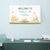 建築ダンプトラックディガー誕生日 横断幕 (トレードショー)