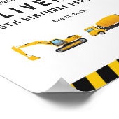 建築ダンプトラックパーティーウェルカムサイン ポスター (角)