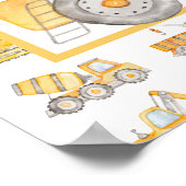 建築ダンプトラックパーティーウェルカムサイン ポスター (角)