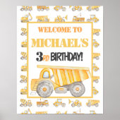 建築ダンプトラックパーティーウェルカムサイン ポスター (正面)