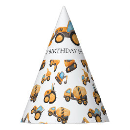 建築ダンプトラックパーティーパターン パーティーハット
