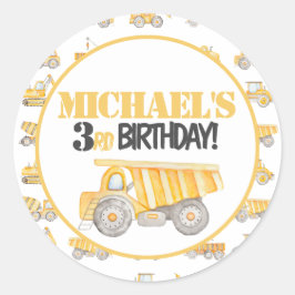建築ダンプトラックパーティーラベルシール ラウンドシール