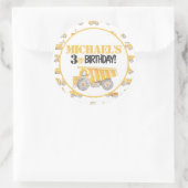 建築ダンプトラックパーティーラベルシール ラウンドシール (バッグ)