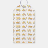 建築ダンプトラックパーティーラベル ギフトタグ (裏面)