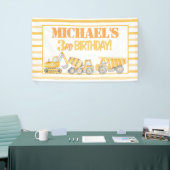 建築ダンプトラックパーティー背景 横断幕 (トレードショー)