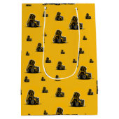 建築ダンプトラックパーティー | 名前の追加 ミディアムペーパーバッグ (裏面)