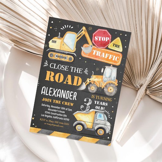 建築ダンプトラックパーティー 招待状