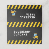 建築ダンプトラックフードテント両側 プレイスカード (外部開封)