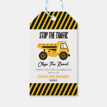 建築ダンプトラックブルドーザー誕生日パーティー