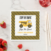 建築ダンプトラックブルドーザー誕生日パーティー スタンダードランチョンナプキン (インサイチュ)