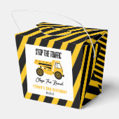 建築ダンプトラックブルドーザー誕生日パーティー フェイバーボックス (裏面サイド)