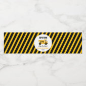 建築ダンプトラックブルドーザー誕生日パーティー ペットボトルラベル (シングルラベル)