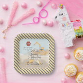 建築ダンプトラックボーイの誕生日パーティー ペーパープレート (パーティー)