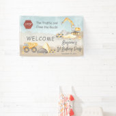 建築ダンプトラックボーイの誕生日パーティー 横断幕 (インサイチュ)