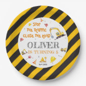 建築ダンプトラックボーイパーティープレート ペーパープレート (正面)