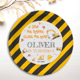 建築ダンプトラックボーイパーティープレート ペーパープレート