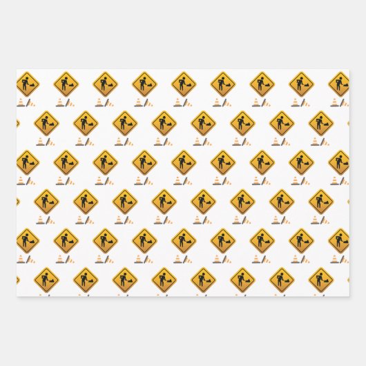 建築ダンプトラックボーイベビーシャワー誕生日 ラッピングペーパーシート (正面3)