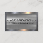建築ダンプトラックロゴ | 金属縁ど 名刺 (裏面)