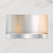 建築ダンプトラックロゴ |金属 名刺 (裏面)