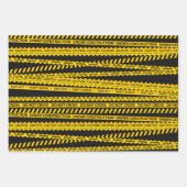 建築ダンプトラック子供の誕生日ギフト ラッピングペーパーシート (正面3)