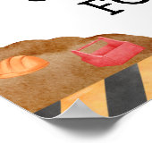 建築ダンプトラック子供の誕生日パーティー ポスター (角)