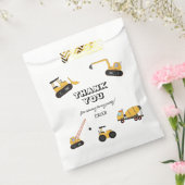 建築ダンプトラック子供の誕生日 フェイバーバッグ (封をした状態)